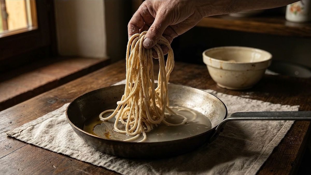 La prueba con todo igual menos el queso: fotograma del vídeo de El Cuchinero Pastas