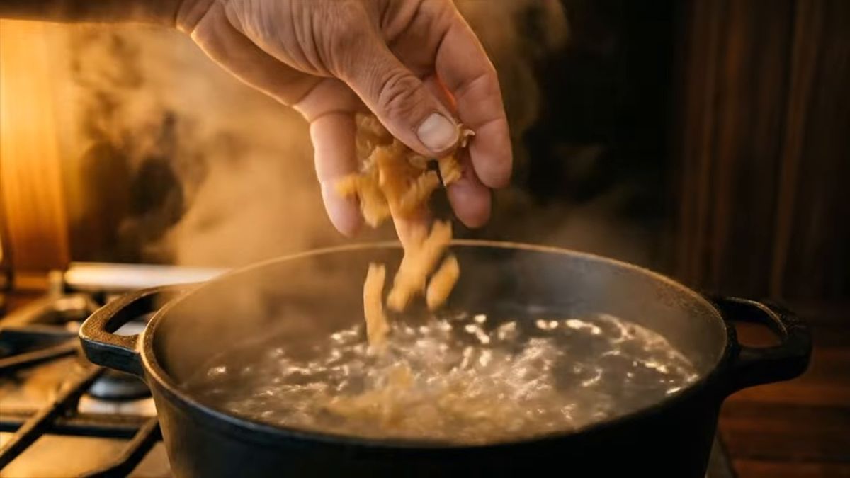 Por qué no se enjuaga bajo el grifo: fotograma del vídeo de El Cuchinero Pastas