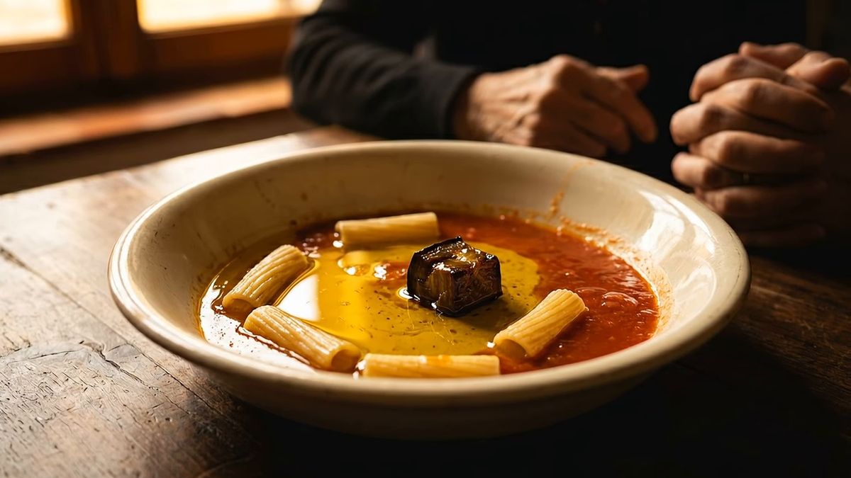 El charco de aceite no lo pone el tomate: fotograma del vídeo de El Cuchinero Pastas
