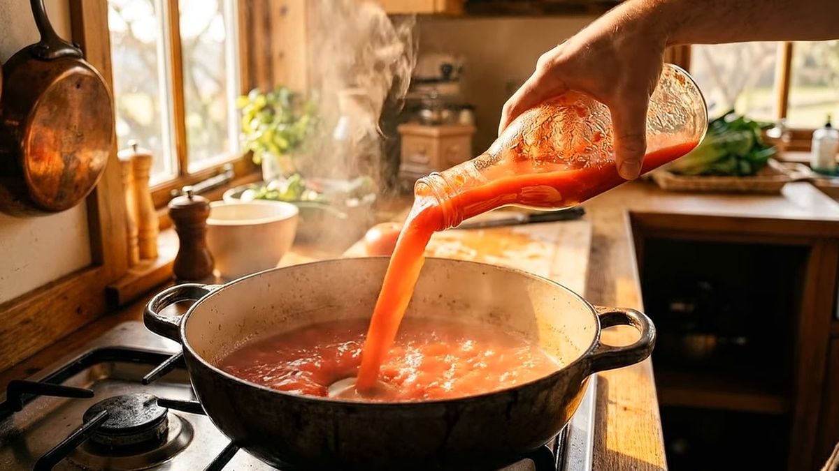 El tomate no es una sopa, es un soporte: fotograma del vídeo de El Cuchinero Pastas