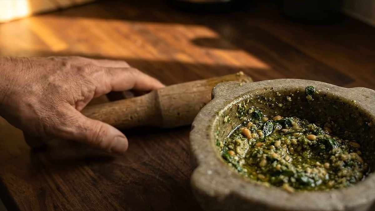 Frío, orden y el aceite al final: fotograma del vídeo de El Cuchinero Pastas