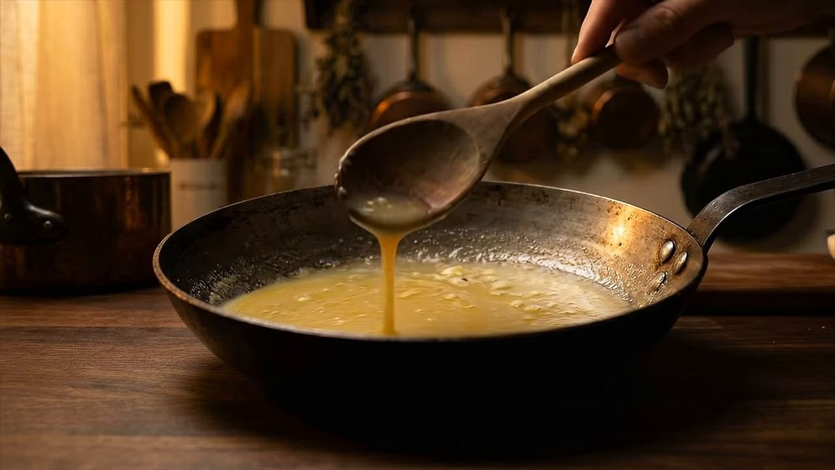 No es una crema, es una emulsión: fotograma del vídeo de El Cuchinero Pastas