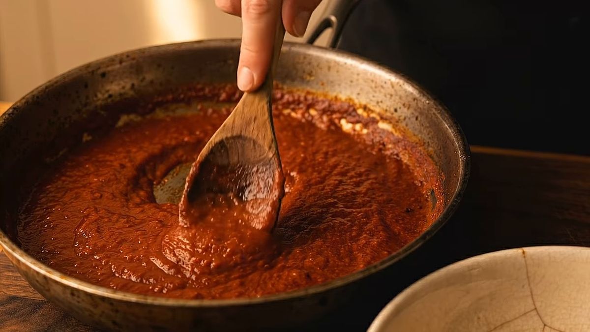 La prueba de la cuchara, antes de montar nada: fotograma del vídeo de El Cuchinero Pastas