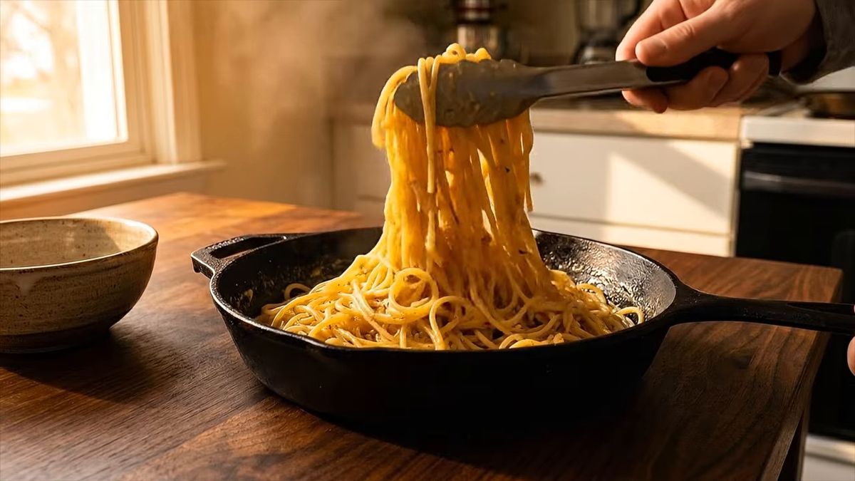 Fuera del fuego no significa frío, significa control: fotograma del vídeo de El Cuchinero Pastas