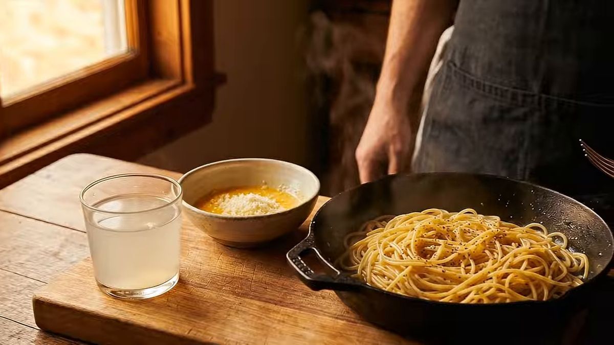 Un equilibrio, no una lista de ingredientes: fotograma del vídeo de El Cuchinero Pastas