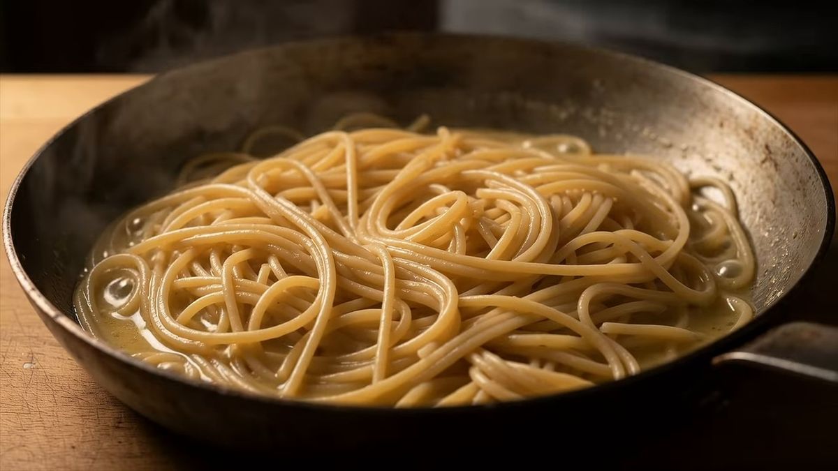 La otra rotura: la emulsión que se suelta: fotograma del vídeo de El Cuchinero Pastas