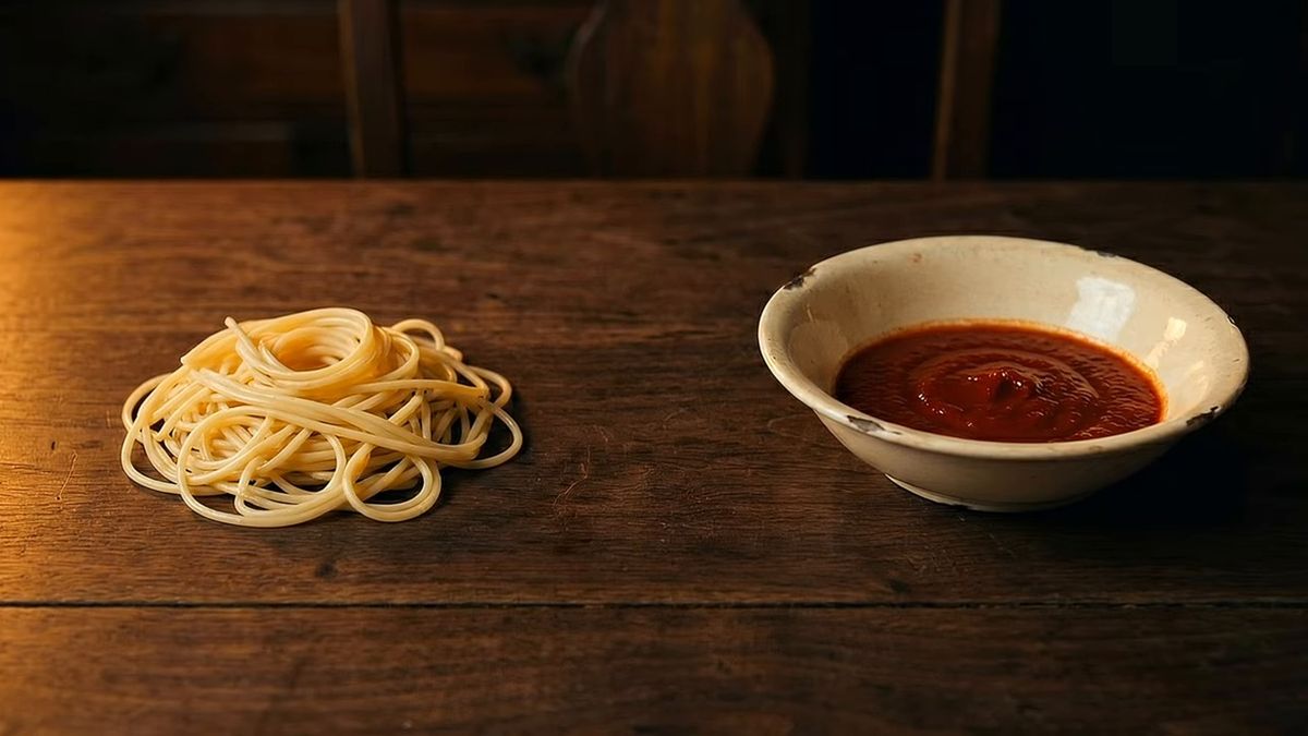 La salsa no acompaña: se integra: fotograma del vídeo de El Cuchinero Pastas
